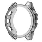 For Garmin Fenix 8 AMOLED 47mm Half Pack Hollow TPU Watch Protective Case(Transparent Black) - 2