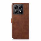 For Xiaomi 14T Pro KHAZNEH Cowhide Texture Flip Leather Phone Case(Brown) - 3