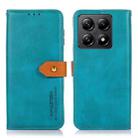 For Xiaomi 14T Pro KHAZNEH Cowhide Texture Flip Leather Phone Case(Blue) - 1