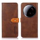 For Xiaomi 15 Ultra KHAZNEH Cowhide Texture Flip Leather Phone Case(Brown) - 1