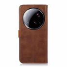 For Xiaomi 15 Ultra KHAZNEH Cowhide Texture Flip Leather Phone Case(Brown) - 3