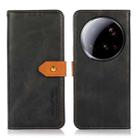 For Xiaomi 15 Ultra KHAZNEH Cowhide Texture Flip Leather Phone Case(Black) - 1