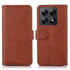 For Xiaomi 14T Pro Cow Texture Leather Phone Case(Brown) - 1