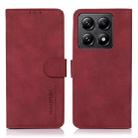 For Xiaomi 14T KHAZNEH Matte Texture Leather Phone Case(Red) - 1