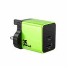 WK WP-U36 35W USB-C / Type-C, USB GaN Fast Charger, Plug Type:UK Plug(Green) - 1