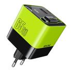 WK WP-U39 65W USB-C / Type-C, USB GaN Fast Charger with 80cm Type-C Cable, Plug Type:EU Plug(Green) - 1