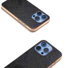 For iPhone 16 Pro Nano Electroplating Dual Color Lichi Texture PU Phone Case(Black) - 3