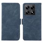 For Xiaomi 14T Pro ABEEL Frosted Magnetic RFID Leather Phone Case(Blue) - 1