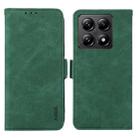 For Xiaomi 14T Pro ABEEL Frosted Magnetic RFID Leather Phone Case(Green) - 1