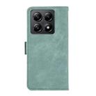 For Xiaomi 14T Pro ABEEL Frosted Magnetic RFID Leather Phone Case(Cyan) - 3