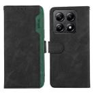 For Xiaomi 14T Pro ABEEL Color Block Magnetic RFID Leather Phone Case(Black-Green) - 1