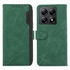 For Xiaomi 14T Pro ABEEL Color Block Magnetic RFID Leather Phone Case(Green-Black) - 1