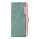 For Xiaomi 15 Ultra ABEEL Color Block Magnetic RFID Leather Phone Case(Cyan-Pink) - 2