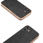 For iPhone 16 Plus Nano Electroplating Dual Color Cowhide Texture Protective Phone Case(Black) - 3