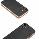 For iPhone 16 Nano Electroplating Dual Color Cowhide Texture Protective Phone Case(Black) - 3