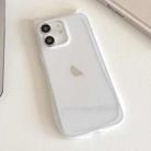 For iPhone 11 Frosted Transparent Cat Head TPU Phone Case(White) - 1