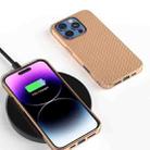 For iPhone 16 Pro Max Nano Electroplating Carbon Fiber Texture Phone Case(Gold) - 2