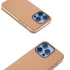 For iPhone 16 Pro Max Nano Electroplating Carbon Fiber Texture Phone Case(Gold) - 3