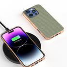 For iPhone 16 Pro Nano Electroplating Carbon Fiber Texture Phone Case(Green) - 2