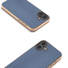 For iPhone 16 Plus Nano Electroplating Carbon Fiber Texture Phone Case(Sky Blue) - 3