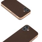 For iPhone 16 Nano Electroplating Carbon Fiber Texture Phone Case(Dark Brown) - 3