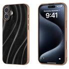 For iPhone 16 Plus Nano Electroplating Galactic Pattern Protective Phone Case(Black) - 1