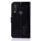 For Motorola Moto P40 Power Copper Buckle Retro Crazy Horse Texture Horizontal Flip Leather Case with Holder & Card Slots & Wallet(Black) - 3