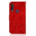 For Motorola Moto P40 Power Copper Buckle Retro Crazy Horse Texture Horizontal Flip Leather Case with Holder & Card Slots & Wallet(Red) - 3