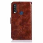 For Motorola Moto P40 Power Copper Buckle Retro Crazy Horse Texture Horizontal Flip Leather Case with Holder & Card Slots & Wallet(Brown) - 3