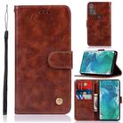 For Motorola Moto Edge Plus Copper Buckle Retro Crazy Horse Texture Horizontal Flip Leather Case with Holder & Card Slots & Wallet(Brown) - 1