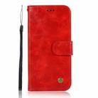 For OnePlus 8 Copper Buckle Retro Crazy Horse Texture Horizontal Flip Leather Case with Holder & Card Slots & Wallet(Red) - 1
