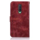 For OnePlus 8 Copper Buckle Retro Crazy Horse Texture Horizontal Flip Leather Case with Holder & Card Slots & Wallet(Wine Red) - 2