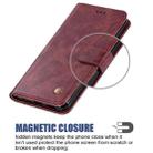 For OnePlus 8 Copper Buckle Retro Crazy Horse Texture Horizontal Flip Leather Case with Holder & Card Slots & Wallet(Wine Red) - 4