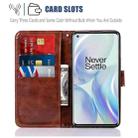 For OnePlus 8 Copper Buckle Retro Crazy Horse Texture Horizontal Flip Leather Case with Holder & Card Slots & Wallet(Brown) - 6
