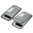 For Google Pixel 9 Pro XL Snap Buckle Metal Frame Frosted Phone Case(Grey) - 1