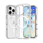 For iPhone 16 Pro Max Metal Buttons MagSafe Magnetic PC Hybrid TPU Phone Case(Transparent) - 1