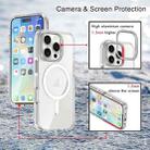 For iPhone 16 Pro Max Metal Buttons MagSafe Magnetic PC Hybrid TPU Phone Case(Transparent) - 3