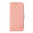 For Motorola Edge 50 5G Global ABEEL Frosted Magnetic RFID Leather Phone Case(Pink) - 2