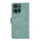 For Motorola Edge 50 5G Global ABEEL Frosted Magnetic RFID Leather Phone Case(Cyan) - 3