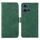 For Motorola Edge 50 Neo ABEEL Frosted Magnetic RFID Leather Phone Case(Green) - 1