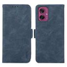 For Motorola Moto G55 5G ABEEL Frosted Magnetic RFID Leather Phone Case(Blue) - 1