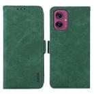 For Motorola Moto G55 5G ABEEL Frosted Magnetic RFID Leather Phone Case(Green) - 1