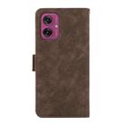 For Motorola Moto G55 5G ABEEL Frosted Magnetic RFID Leather Phone Case(Brown) - 3