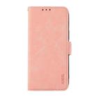 For Motorola Moto G75 5G ABEEL Frosted Magnetic RFID Leather Phone Case(Pink) - 2