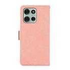 For Motorola Moto G75 5G ABEEL Frosted Magnetic RFID Leather Phone Case(Pink) - 3