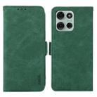 For Motorola Moto G75 5G ABEEL Frosted Magnetic RFID Leather Phone Case(Green) - 1