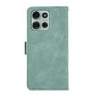 For Motorola Moto G75 5G ABEEL Frosted Magnetic RFID Leather Phone Case(Cyan) - 3