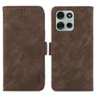 For Motorola Moto G75 5G ABEEL Frosted Magnetic RFID Leather Phone Case(Brown) - 1