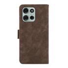 For Motorola Moto G75 5G ABEEL Frosted Magnetic RFID Leather Phone Case(Brown) - 3