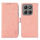 For Motorola Moto G15 4G / G05 ABEEL Frosted Magnetic RFID Leather Phone Case(Pink) - 1